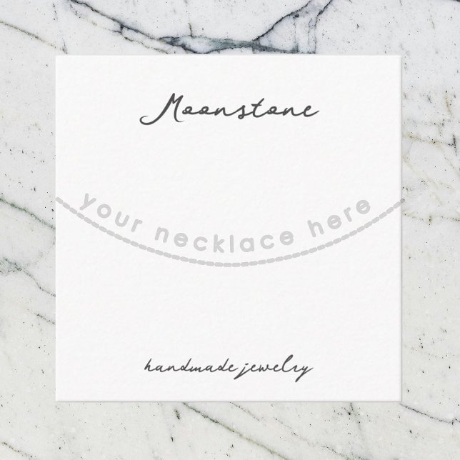 D'accompagnement Collier en pierre de lune artisanale Bijoux carte  (Créateur téléchargé)