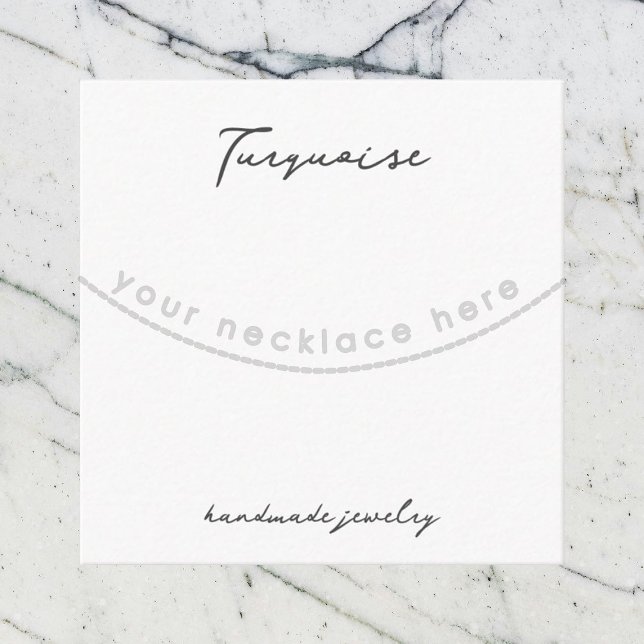 D'accompagnement Collier en pierre Turquoise Joaillerie Carte d'aff (Créateur téléchargé)