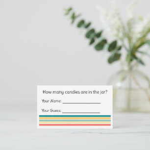 D'accompagnement Combien Y A-T-Il De Candies Dans Le Jar ? Carte d'