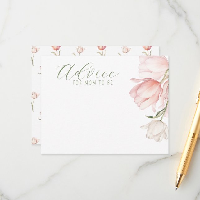 D'accompagnement Conseils pour la carte de fleur de maman à venir (Devant/Arrière en situation)