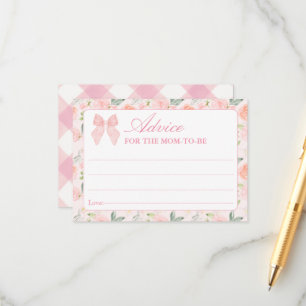 D'accompagnement Coquette florale Bow rose Baby shower Carte consei