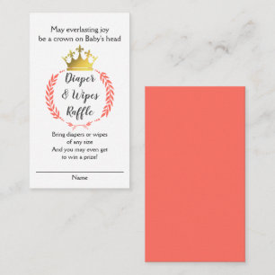 D'accompagnement Coral Christian DIAPER WIPES RAFFLE Carte de boîti