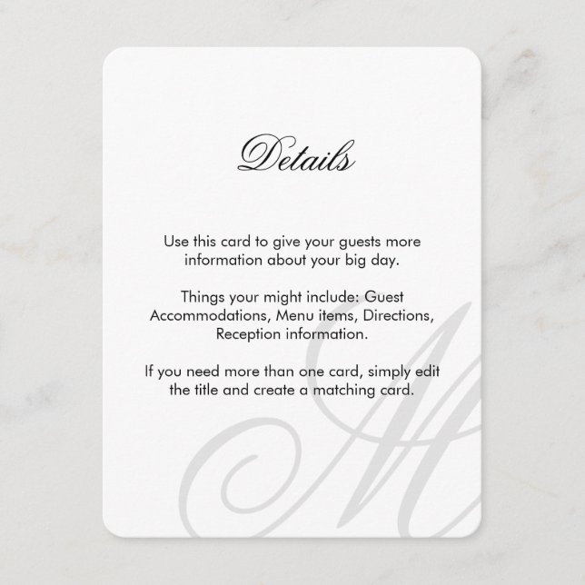 D'accompagnement Cravate noire | Noir Blanc | Insérez carte (Devant)