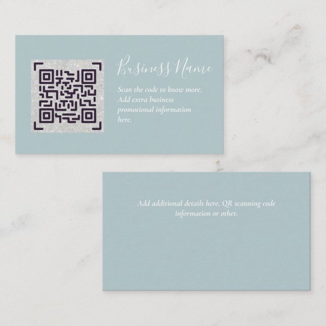 D'accompagnement Créer son propre Carte de visite de code QR - Beau (Devant / Derrière)