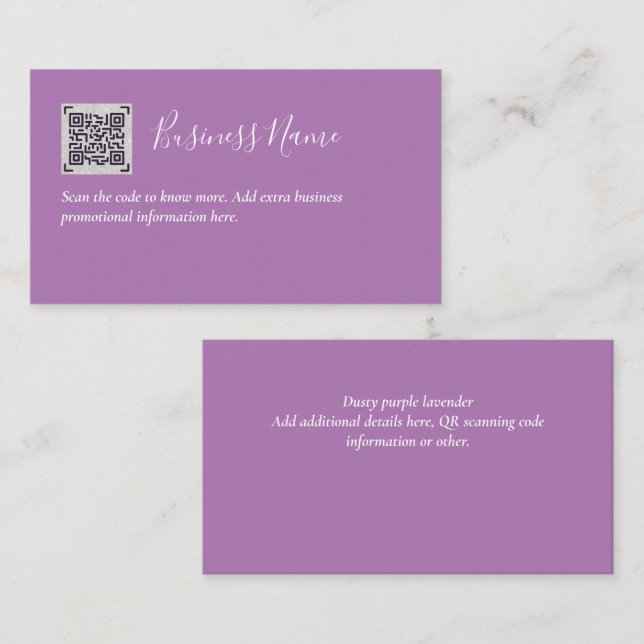 D'accompagnement Créer son propre Carte de visite de code QR - Beau (Devant / Derrière)