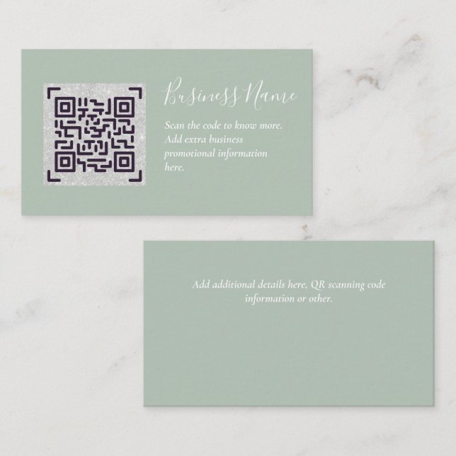 D'accompagnement Créer son propre Carte de visite de code QR - Beau (Devant / Derrière)