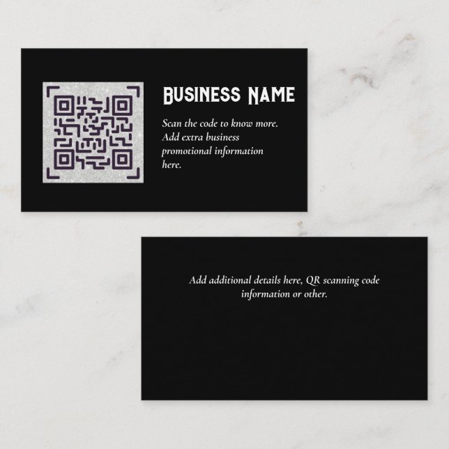 D'accompagnement Créer son propre Carte de visite de code QR - Beau (Devant / Derrière)