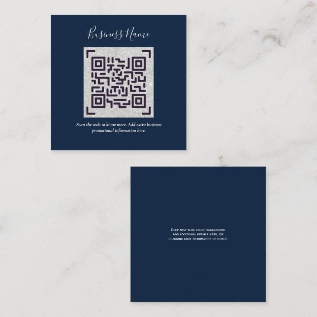 D'accompagnement Créer son propre Carte de visite de code QR - Beau (Devant / Derrière)