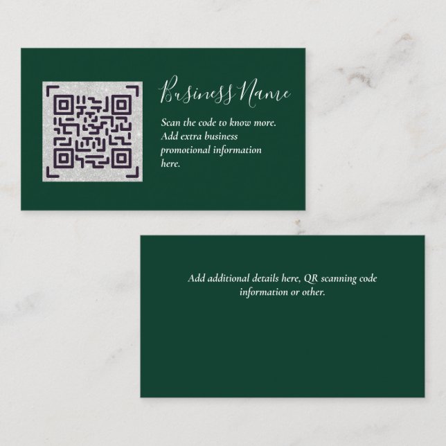 D'accompagnement Créer son propre Carte de visite de code QR - Beau (Devant / Derrière)
