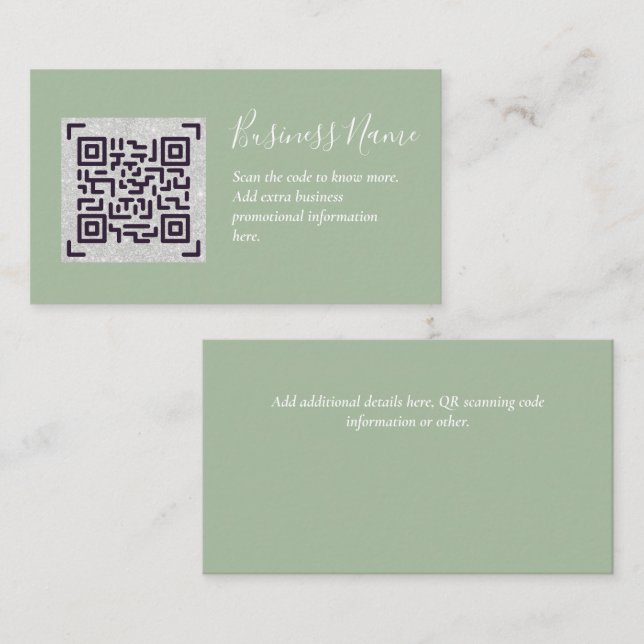 D'accompagnement Créer son propre Carte de visite de code QR - Beau (Devant / Derrière)