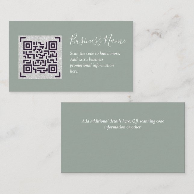 D'accompagnement Créer son propre Carte de visite de code QR - Beau (Devant / Derrière)