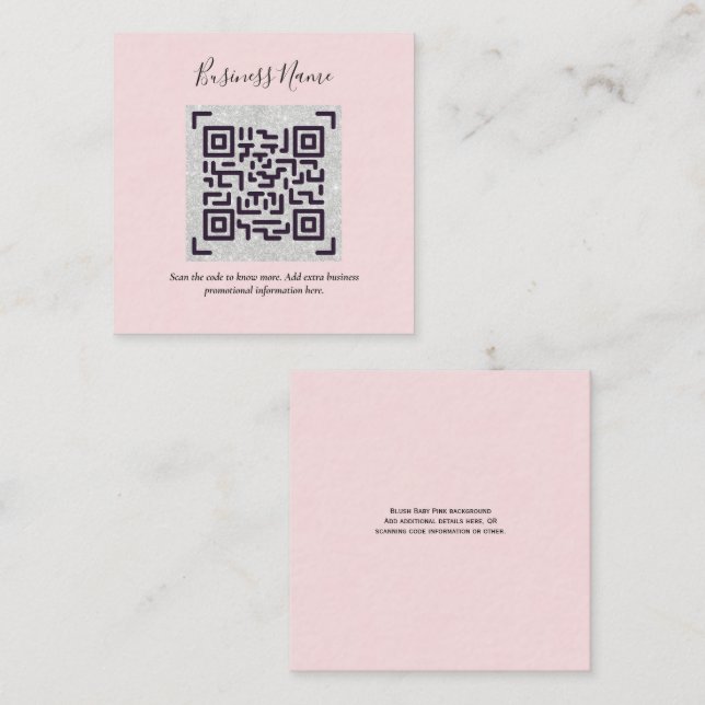 D'accompagnement Créer son propre Carte de visite de code QR - Beau (Devant / Derrière)