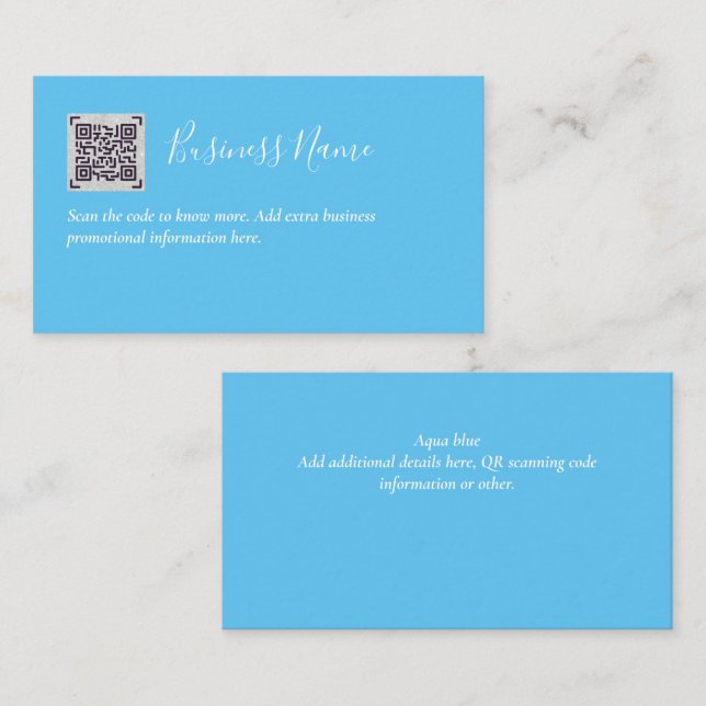 D'accompagnement Créer son propre Carte de visite de code QR - Beau (Devant / Derrière)