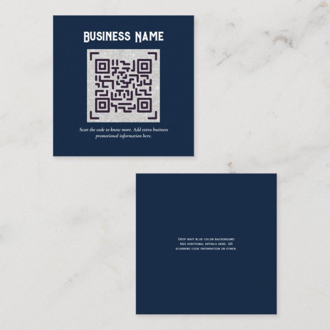 D'accompagnement Créer son propre Carte de visite de code QR - Beau (Devant / Derrière)
