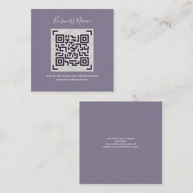 D'accompagnement Créer son propre Carte de visite de code QR - Beau (Devant / Derrière)