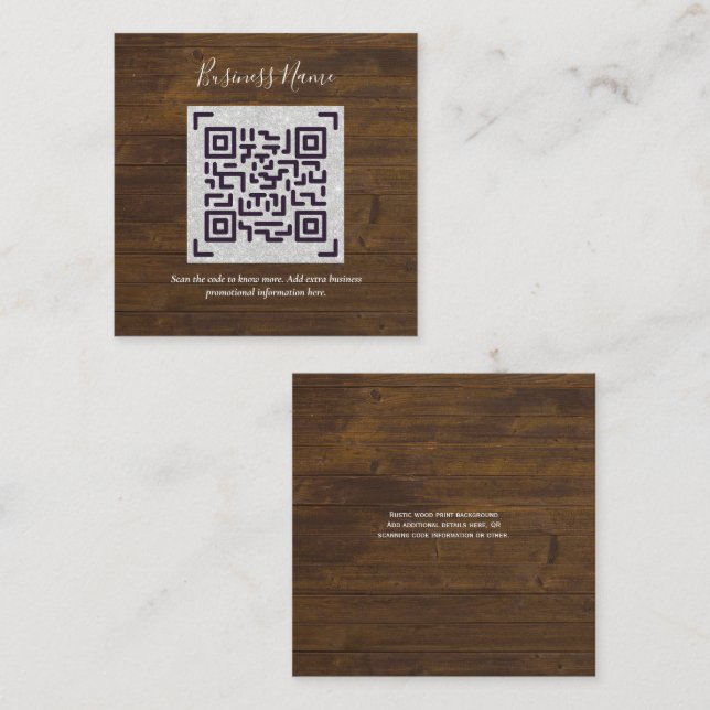 D'accompagnement Créer son propre Carte de visite de code QR - Beau (Devant / Derrière)