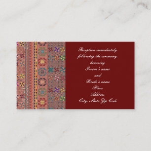 D'accompagnement Crimson avec la couleur Tatreez Mariage carte de b