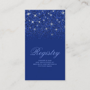 D'accompagnement Crystal Sapphire Parties scintillant Mariage carte