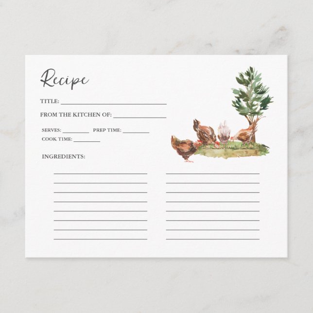 D'accompagnement Cuisine de campagne | Carte de recette de Fête des (Devant)