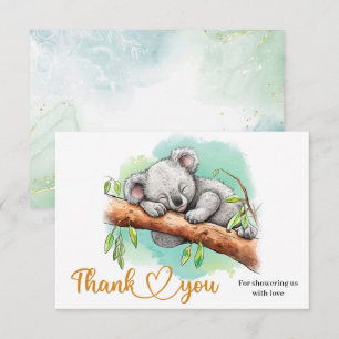 D'accompagnement Cute bébé koala carte de remerciements
