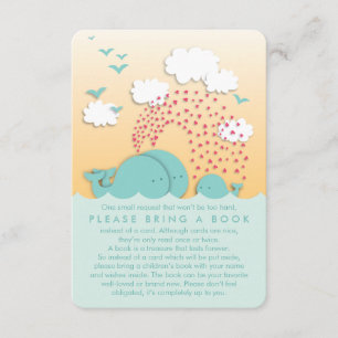 D'accompagnement Cute Mint Whales Family Apportez une carte d'inser