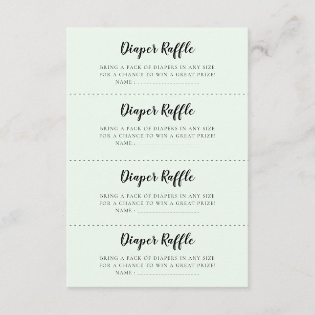 D'accompagnement Cute ours Baby shower Diaper Raffle carte de jeu (Devant)