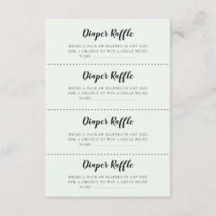 D'accompagnement Cute ours Baby shower Diaper Raffle carte de jeu