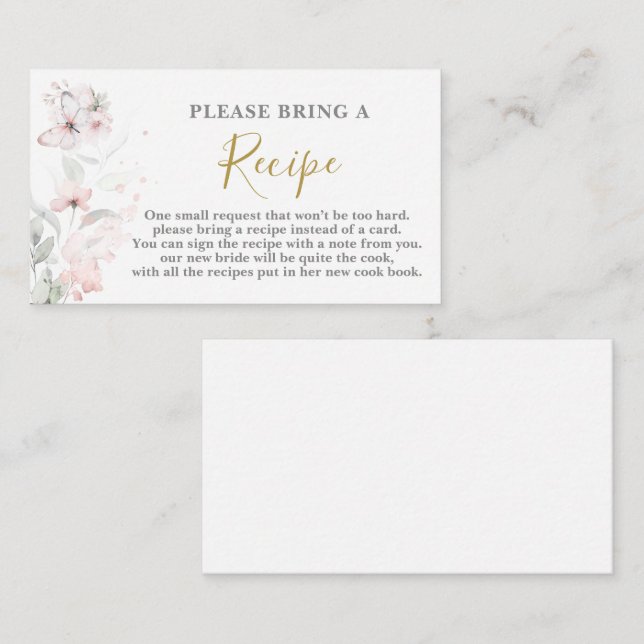 D'accompagnement Demande de carte de Fête des mariées papillon (Devant / Derrière)