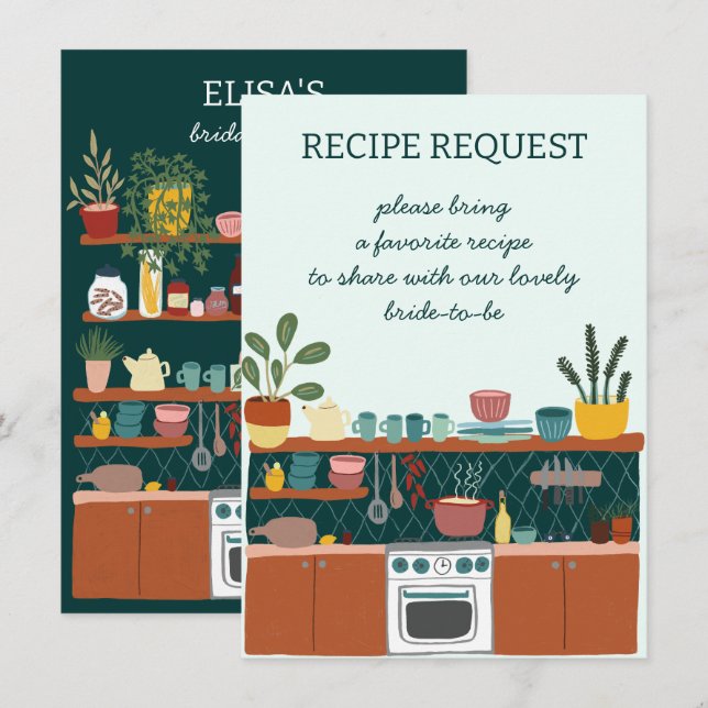 D'accompagnement Demande de recette Carte de demande de recette mig (Devant / Derrière)