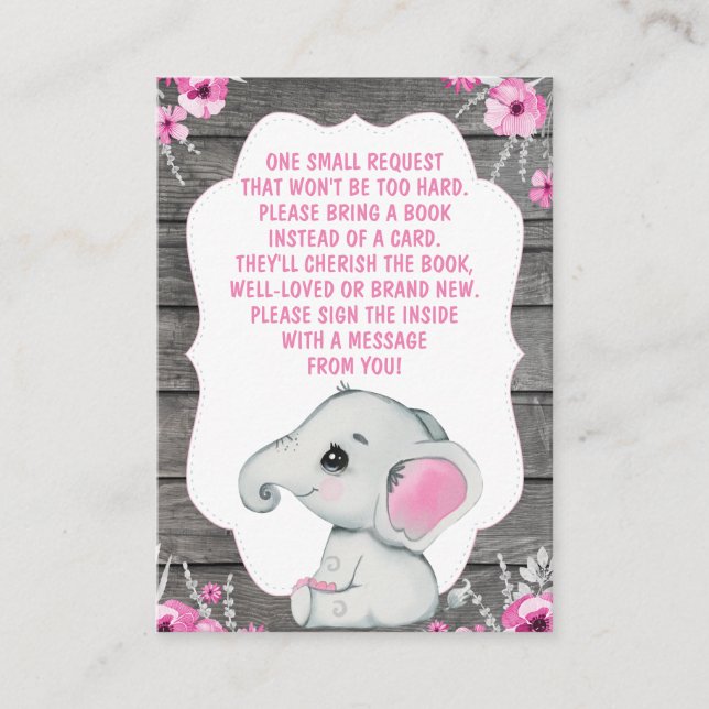D'accompagnement Demande de réservation Carte fille Eléphant Douche (Devant)