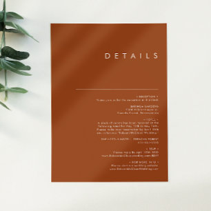 D'accompagnement Désert simple Terracotta Détails Carte de boîtie