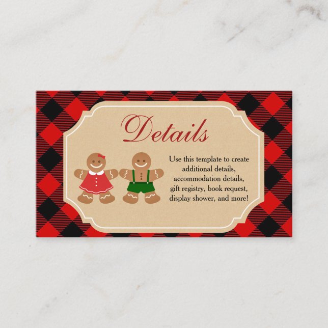 D'accompagnement Détail Carte pain d'épices Cookie de vacances (Devant)