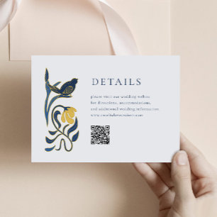 D'accompagnement Détails Art déco vintage Carte de boîtier avec QR