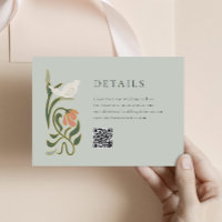 Détails Art déco vintage Carte de boîtier avec QR