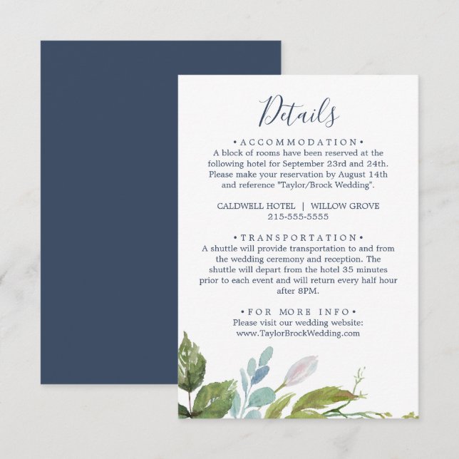 D'accompagnement Détails de la verdure d'été Carte de boîtier (Devant / Derrière)