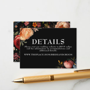 D'accompagnement Détails du Mariage floral Petite carte de boîtier