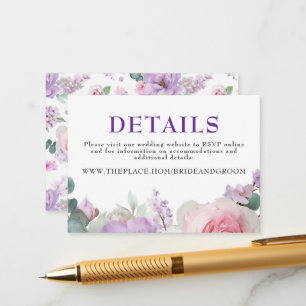 D'accompagnement Détails du Mariage floral Petite carte de boîtier
