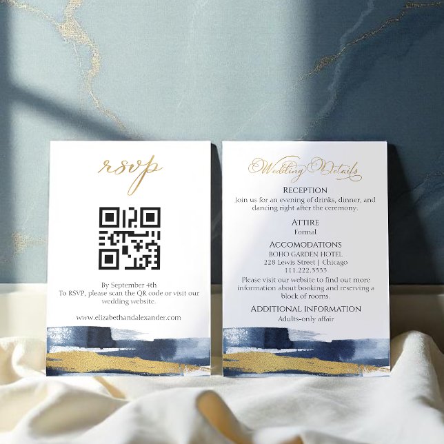 D'accompagnement Détails du mariage | RSVP | Carte de boîtier de co (Créateur téléchargé)
