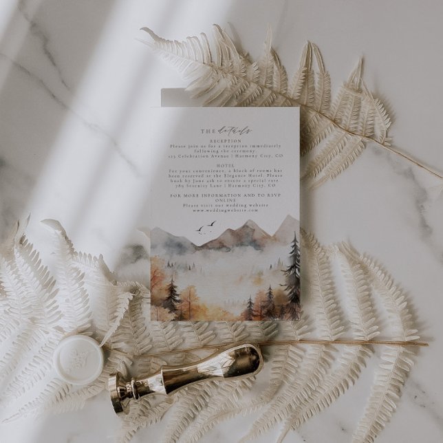 D'accompagnement Détails du Mariage Woodland Insérer une carte (Créateur téléchargé)