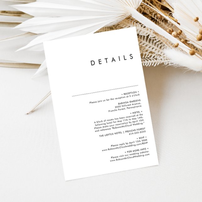 D'accompagnement Détails minimaliste moderne Carte de boîtier (Créateur téléchargé)