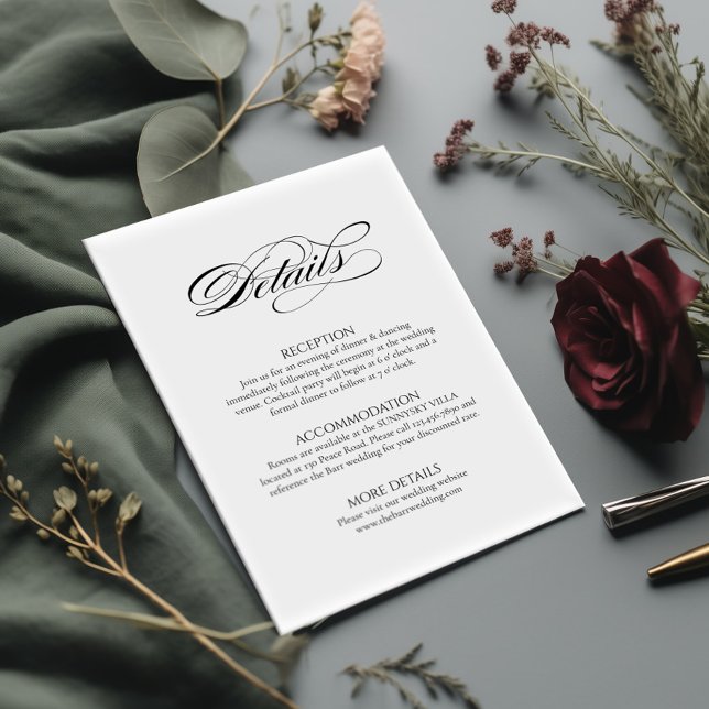 D'accompagnement Détails minimaux du Mariage Carte de boîtier éléga (Créateur téléchargé)