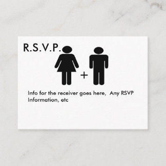 D'accompagnement Diagramme de couple Carte RSVP amusante