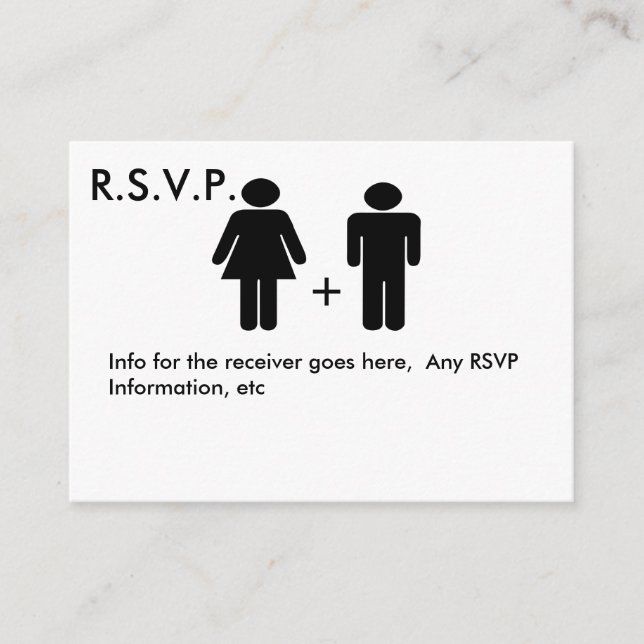 D'accompagnement Diagramme de couple Carte RSVP amusante (Devant)