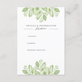 D'accompagnement Duo Feuille vert | Carte d'information sur l'aquar