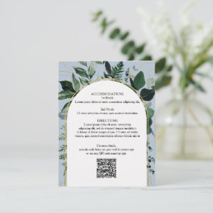 D'accompagnement Dusty Blue QR code Carte de détails du mariage bot