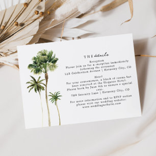 D'accompagnement Elégant Beach Mariage Détails Carte de clôture
