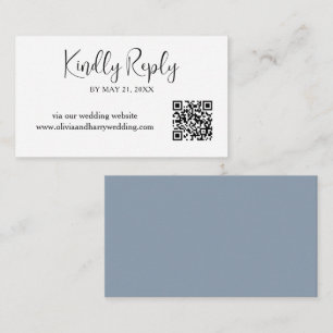 D'accompagnement Elégant minimaliste mariage carte RSVP Code QR
