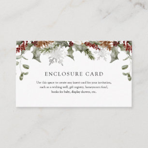 D'accompagnement Élégante carte de boîtier floral hivernal