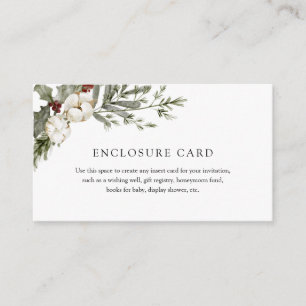D'accompagnement Élégante carte de boîtier floral hivernal