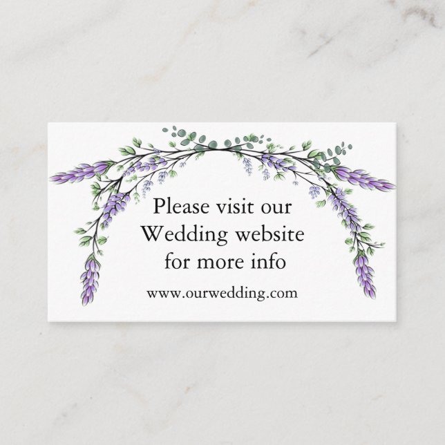 D'accompagnement Élégante carte de boîtier Mariage Lavender Eucalyp (Devant)
